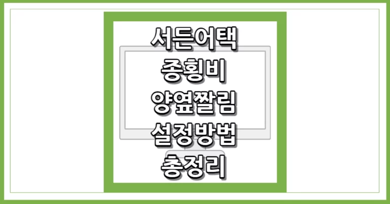 서든어택 종횡비 양옆짤림 설정방법